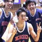 決勝戦後、喜びの表情で撮影に応じる#7岩下、#11田上、#9小林。決勝は3人合わせて82得点！