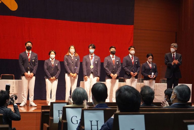 東京2020オリンピック・パラリンピック出場選手塾長招待会　選手たちが三田キャンパスに集う